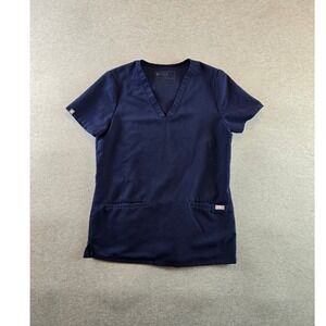 FIGS Casma Womens Three-Pocket Scrub Top in‎ Navy Size XS Medical Nurse